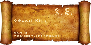 Kokovai Rita névjegykártya